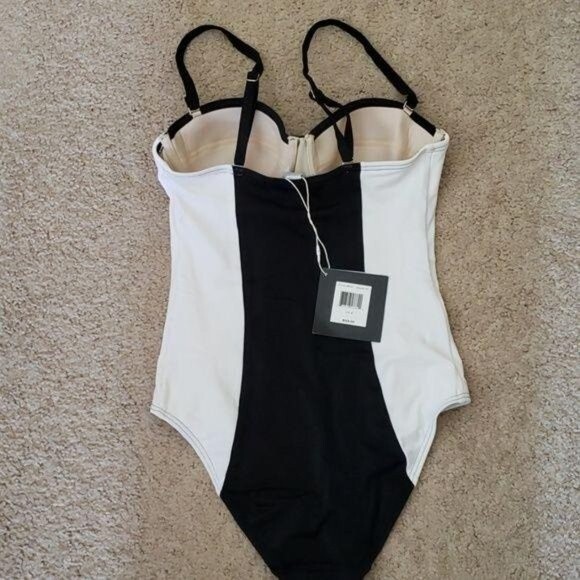 ECHO Colorblocked Bandeau One Piece Swimsuit with Removable Straps - Picture 5 of 6